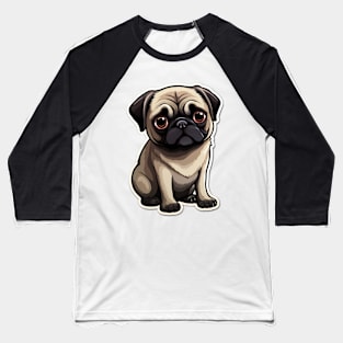Cute Pug Dog - Dogs Pugs Baseball T-Shirt